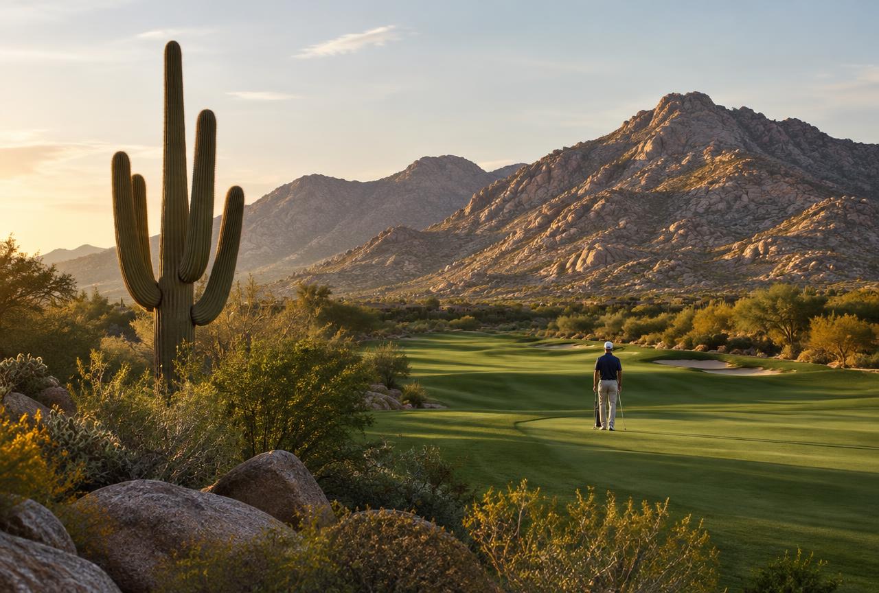 Illustrative golf course in the Sonoran desert